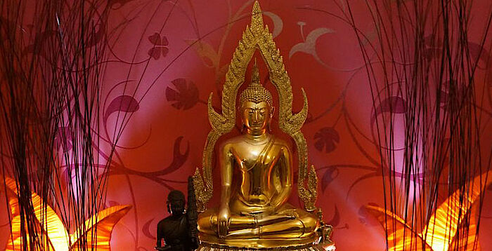 Symbolträger für das Logo von Thien Hom - Thai Massage: Prah Buddha Shinarat